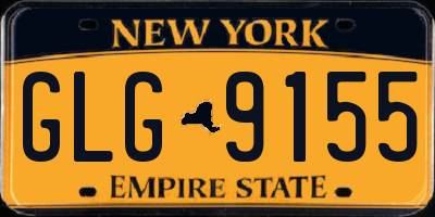 NY license plate GLG9155