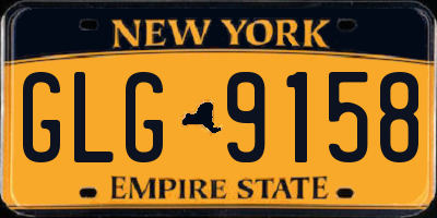 NY license plate GLG9158