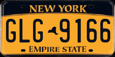 NY license plate GLG9166