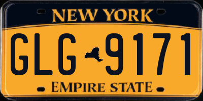 NY license plate GLG9171