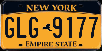 NY license plate GLG9177