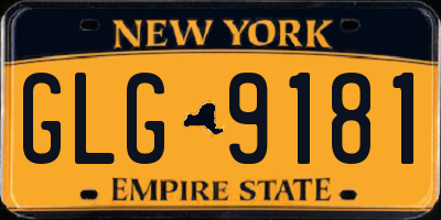 NY license plate GLG9181