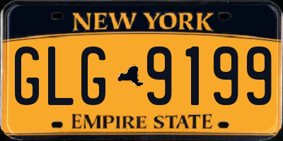 NY license plate GLG9199