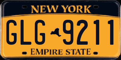 NY license plate GLG9211