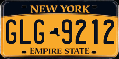 NY license plate GLG9212
