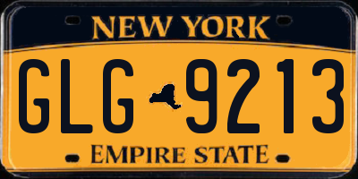 NY license plate GLG9213