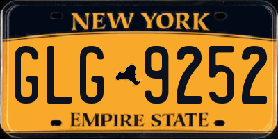 NY license plate GLG9252