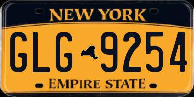 NY license plate GLG9254
