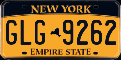 NY license plate GLG9262