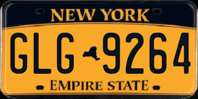 NY license plate GLG9264