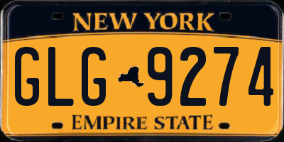 NY license plate GLG9274