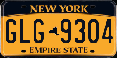NY license plate GLG9304