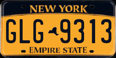 NY license plate GLG9313
