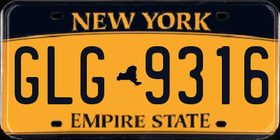 NY license plate GLG9316