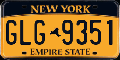 NY license plate GLG9351