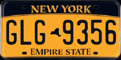 NY license plate GLG9356