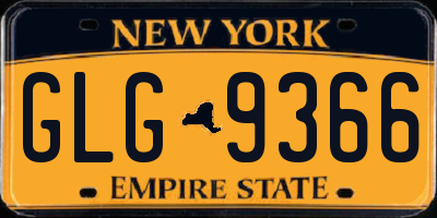 NY license plate GLG9366
