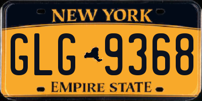 NY license plate GLG9368