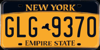 NY license plate GLG9370