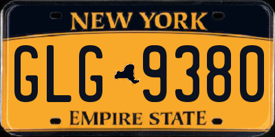 NY license plate GLG9380