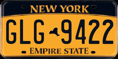 NY license plate GLG9422