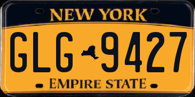 NY license plate GLG9427