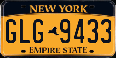 NY license plate GLG9433