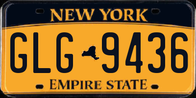 NY license plate GLG9436