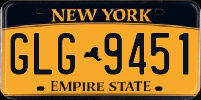 NY license plate GLG9451