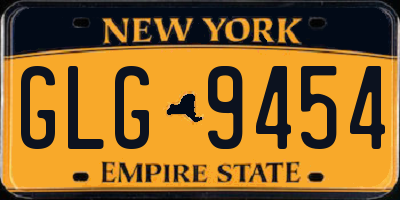 NY license plate GLG9454