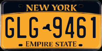 NY license plate GLG9461