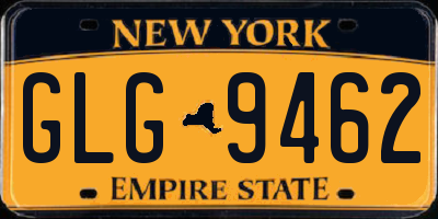 NY license plate GLG9462