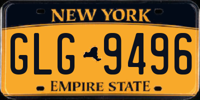 NY license plate GLG9496