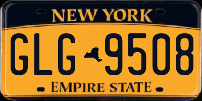 NY license plate GLG9508