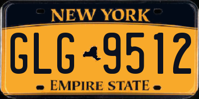 NY license plate GLG9512