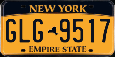 NY license plate GLG9517