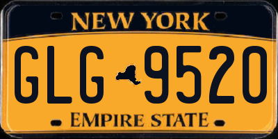 NY license plate GLG9520