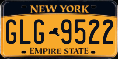 NY license plate GLG9522
