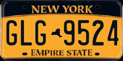 NY license plate GLG9524