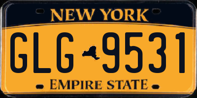 NY license plate GLG9531