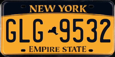 NY license plate GLG9532
