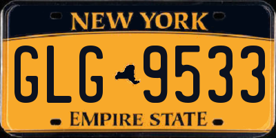NY license plate GLG9533