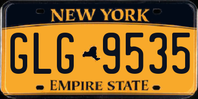NY license plate GLG9535