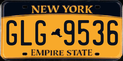 NY license plate GLG9536
