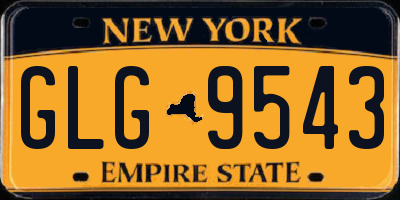 NY license plate GLG9543