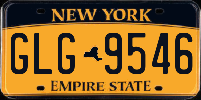 NY license plate GLG9546