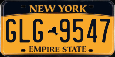 NY license plate GLG9547