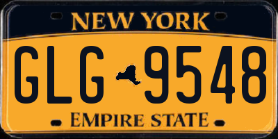 NY license plate GLG9548