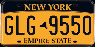 NY license plate GLG9550