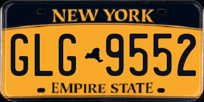 NY license plate GLG9552